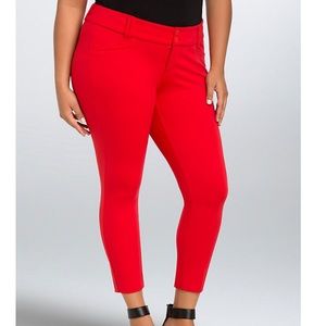 Red Crop Pants